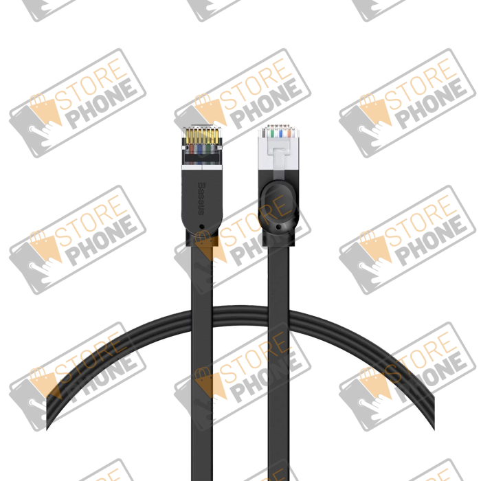Câble Ethernet RJ45 Baseus Plat Cat 6 10Gigabit (3M) Noir