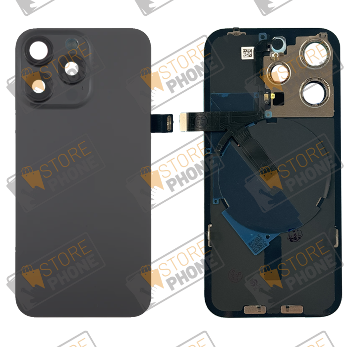 Vitre Arrière + Induction Apple iPhone 15 Pro Max Titane Noir