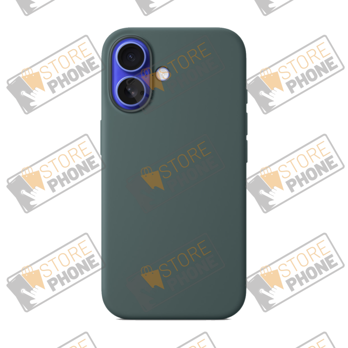 Coque Silicone MagSafe iPhone 16 Vert Lacustre