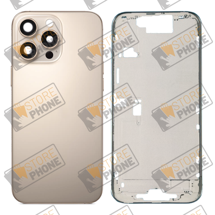 Châssis Arrière Nu Apple iPhone 16 Pro Titane Sable