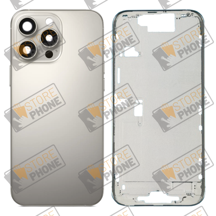 Châssis Arrière Nu Apple iPhone 16 Pro Max Titane Naturel
