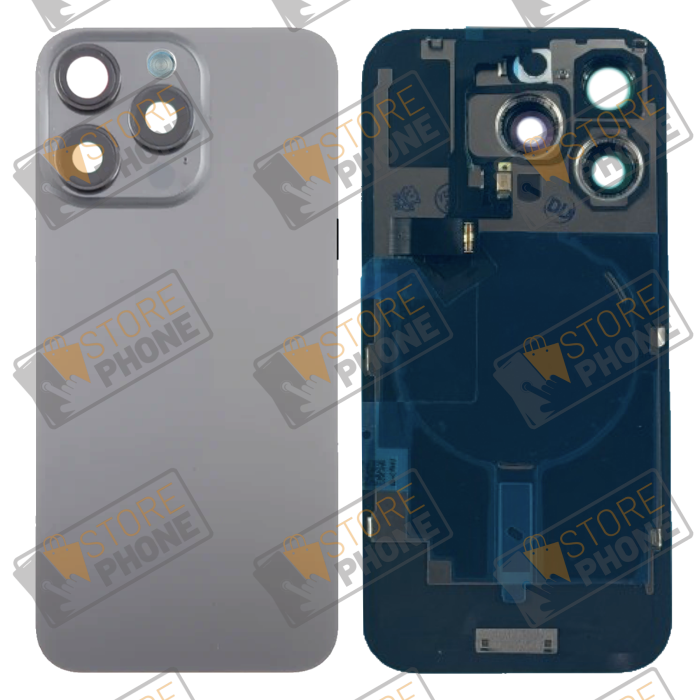 Vitre Arrière + Induction Apple iPhone 16 Pro Max Titane Naturel