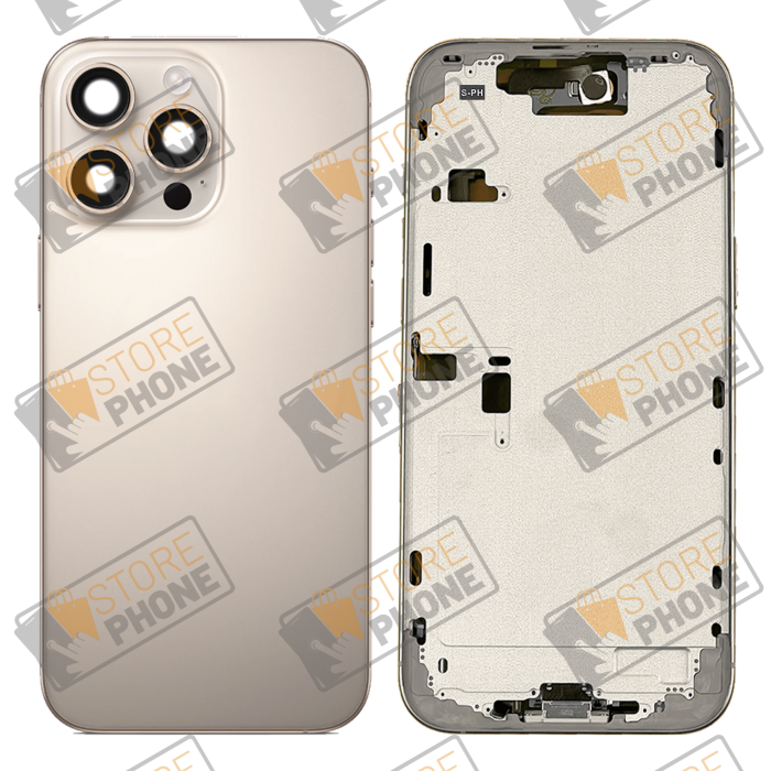 Châssis Arrière Complet Apple iPhone 16 Pro Titane Sable
