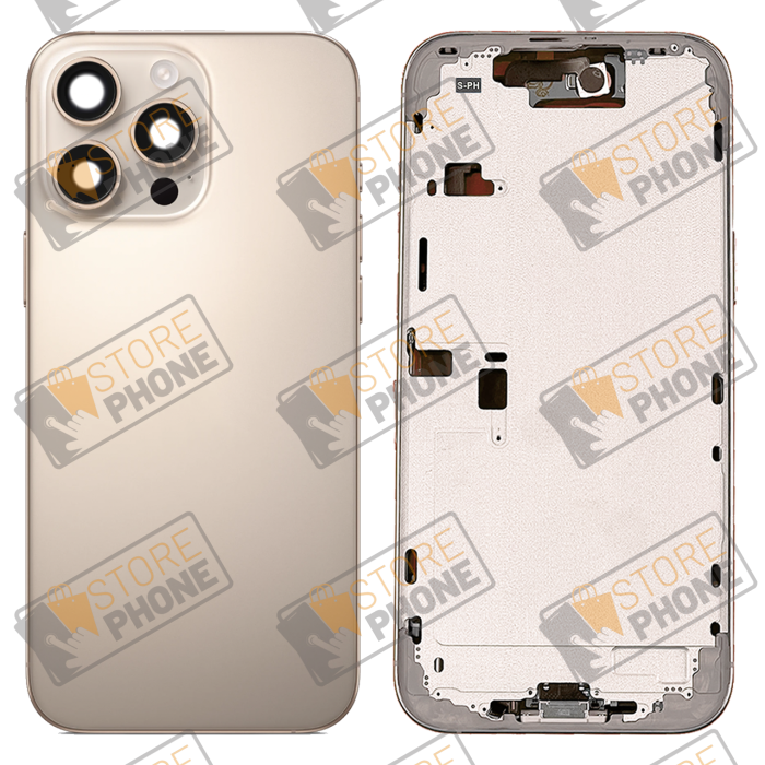 Châssis Arrière Complet Apple iPhone 16 Pro Max Titane Sable
