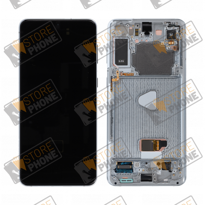 Ecran Complet Sans Batterie Samsung Galaxy S21+ 5G SM-G996 (Sans Cam) Phantom Silver