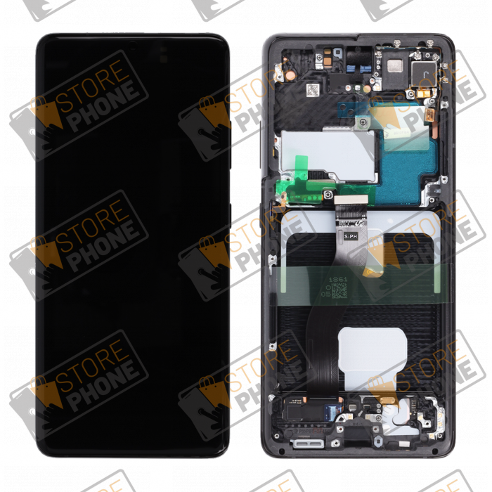 Ecran Complet Sans Batterie Samsung Galaxy S21 Ultra 5G SM-G998 Phantom Black
