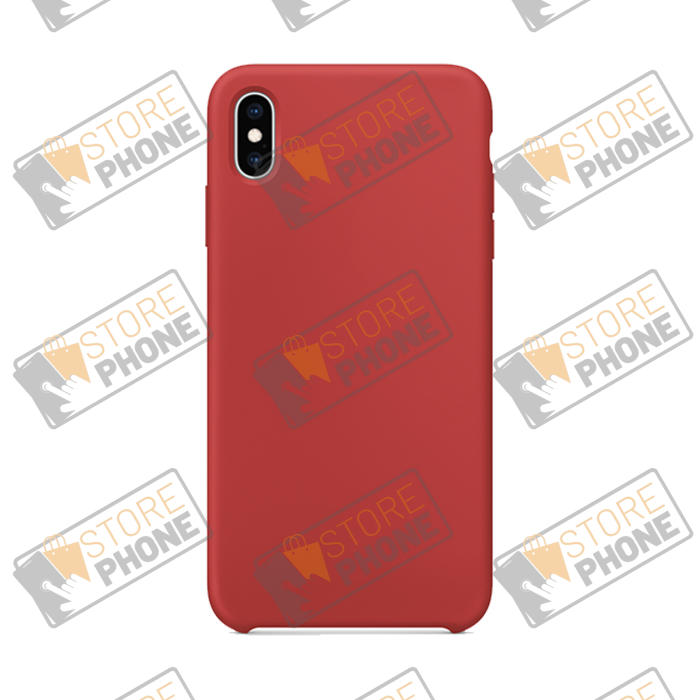 Coque Silicone iPhone Xs Max Rouge