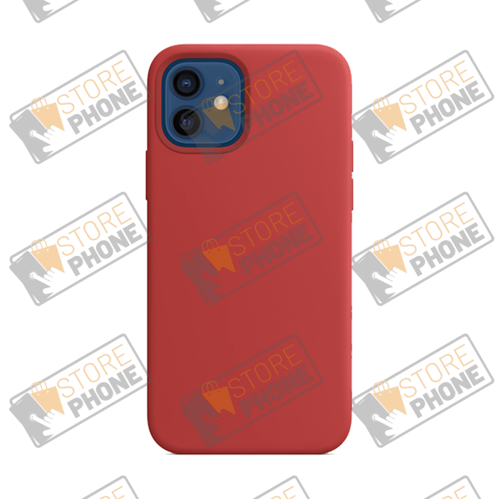 Coque Silicone iPhone 12 Mini Rouge