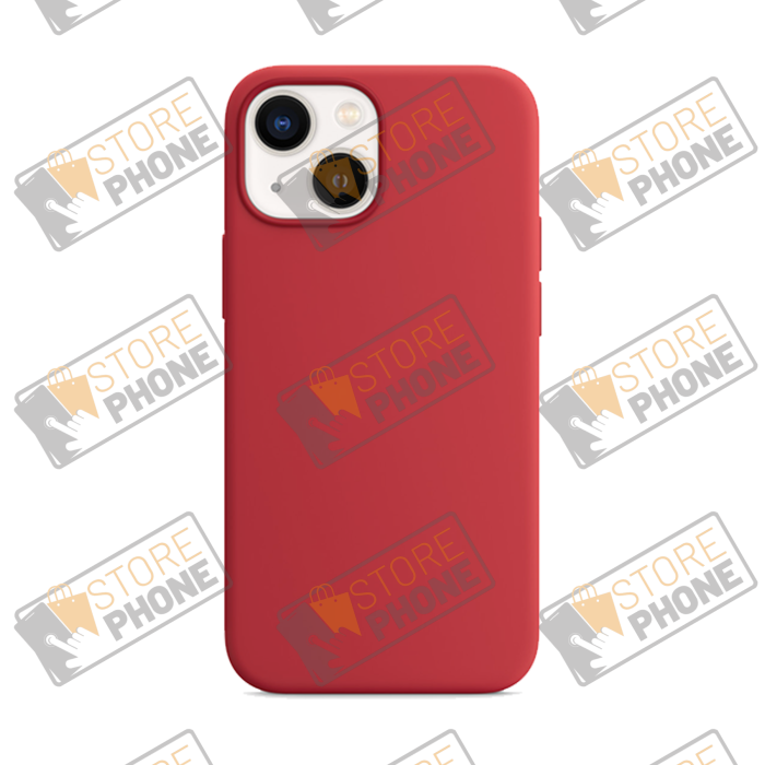 Coque Silicone iPhone 13 Rouge