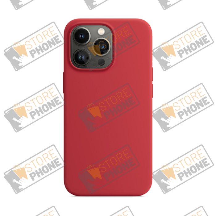 Coque Silicone iPhone 13 Pro Rouge