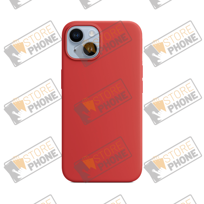 Coque Silicone iPhone 14 Plus Rouge