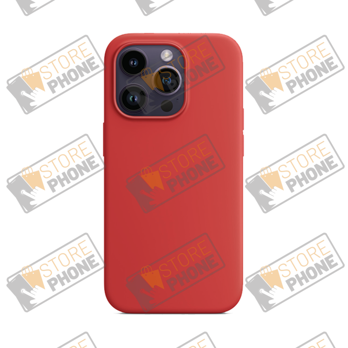 Coque Silicone iPhone 14 Pro Rouge
