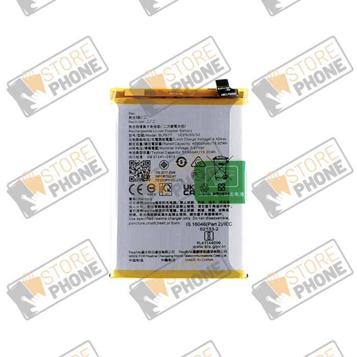 Batterie PREMIUM Realme 8i / C30 / C30S / C31 / C33 / C35 / C53 (India) / 9i 5G / Narzo 50i Prime / 50A Prime/ Note 50/ V20/ V30