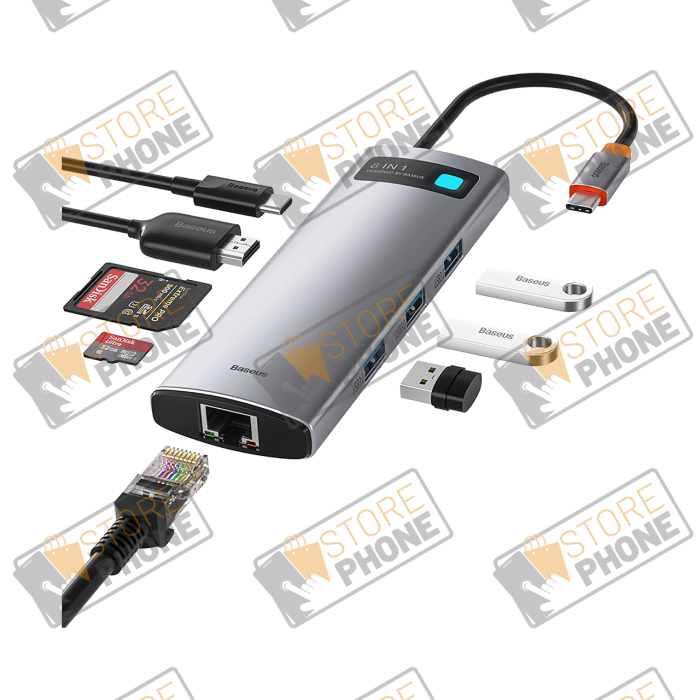 Hub USB-C Baseus StarJoy 8-Port 100W