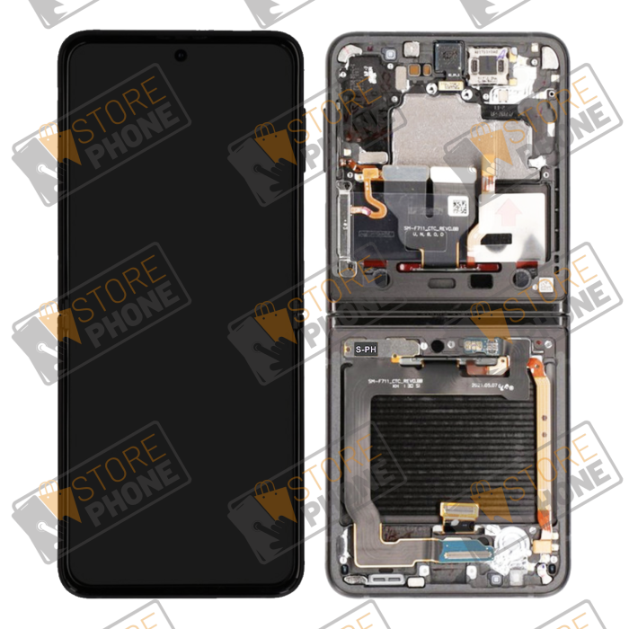 Ecran Complet Sans Caméra Samsung Galaxy Z Flip3 5G SM-F711 Noir