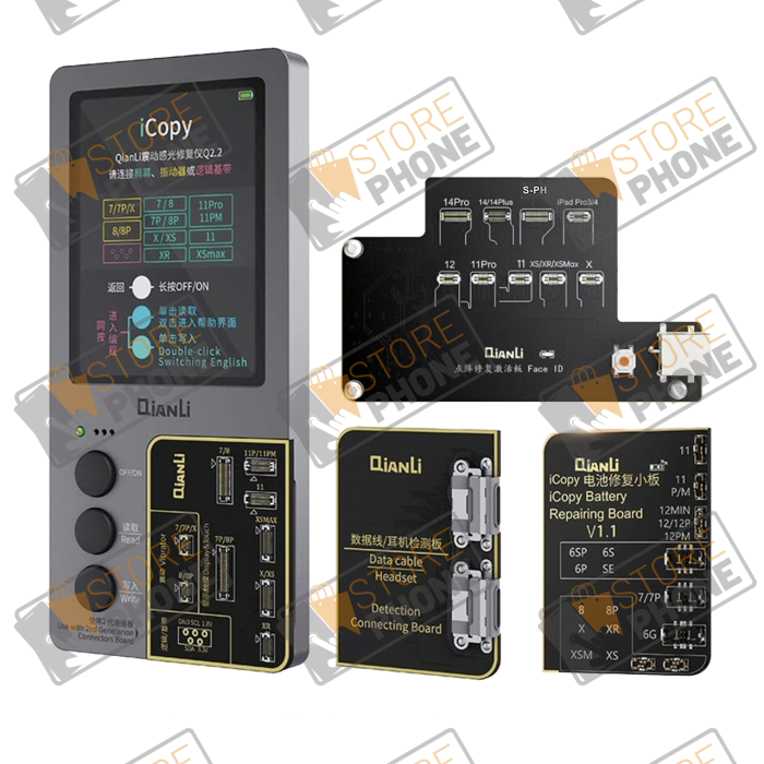 Programmeur QianLi iCopy Plus V2.2 (4 plaquettes + Batterie intégrée)