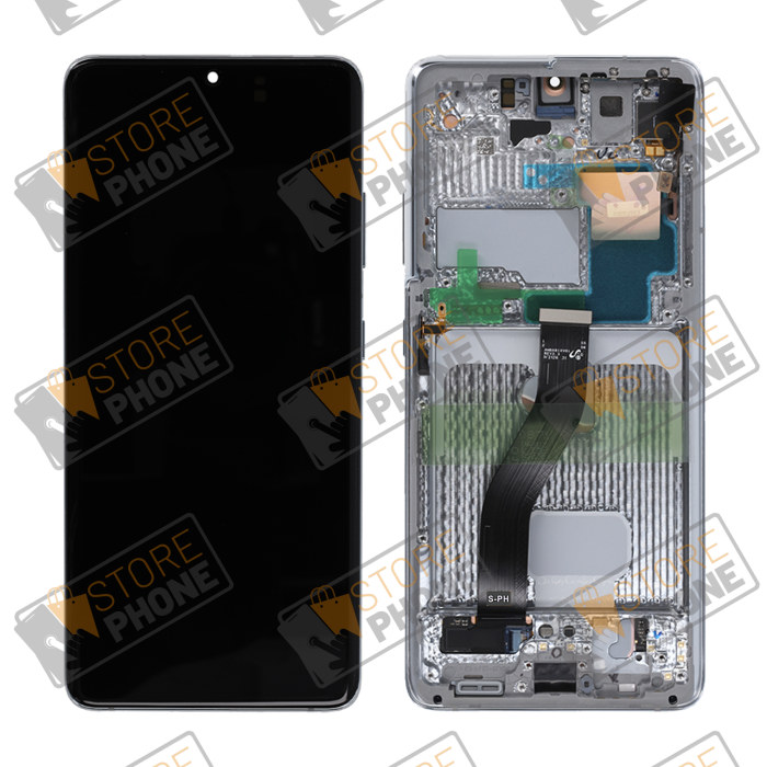 Ecran Complet Sans Batterie Samsung Galaxy S21 Ultra 5G SM-G998 Phantom Silver