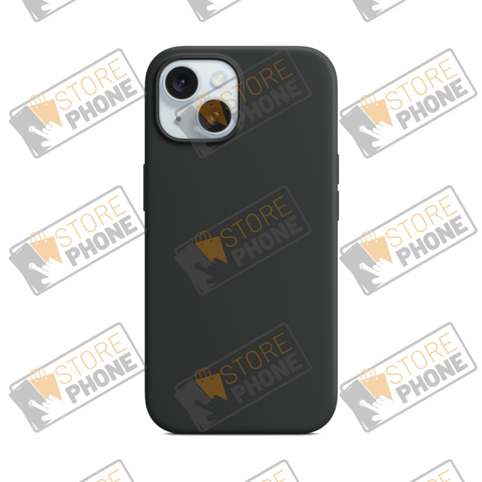 Coque Silicone MagSafe iPhone 15 Plus Noir