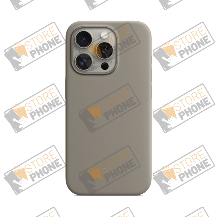 Coque Silicone MagSafe iPhone 15 Pro Max Argile