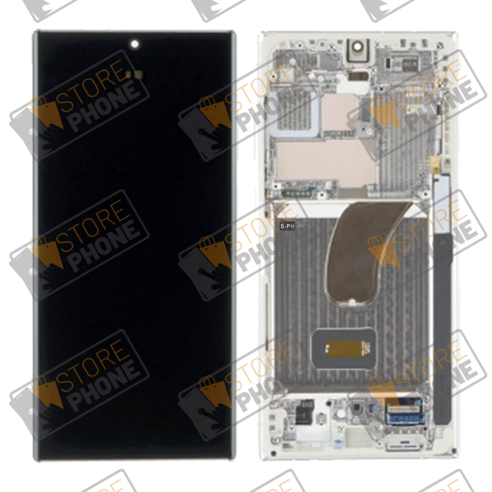 Ecran Complet OLED Samsung Galaxy S23 Ultra SM-S918 Crème